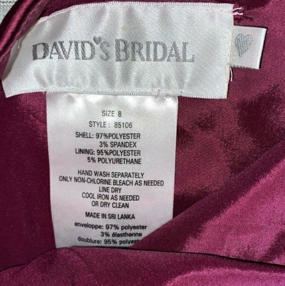 David's  Bridal One Shoulder Short Dress - Picture 8 of 11